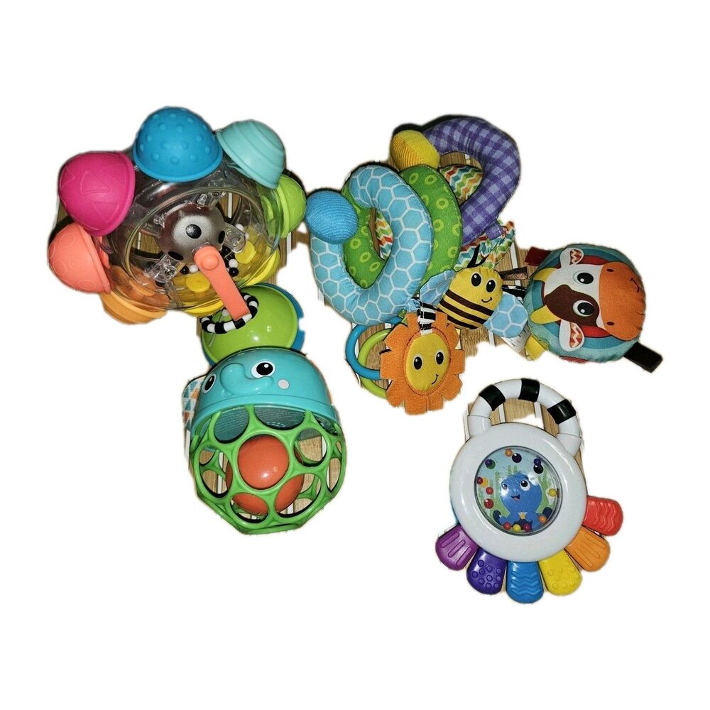 Lot of 4 Developmental Toys Baby Toddler 6-18 Months. EUC